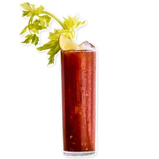 👄 drink, tomato juice, cocktail, bloody mary, alcohol, celery telegram sticker