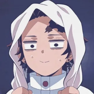 😟 Tanjiro Kamado Demon Slayer アニメ, 鬼滅の刃, 炭治郎, 竈門, パーカー, 面白い, マンガ telegram sticker