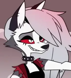 😏 Loona Helluva Boss Loona, Helluva Boss, dibujos animados, animado, antro, lobo, demonio whatsapp sticker