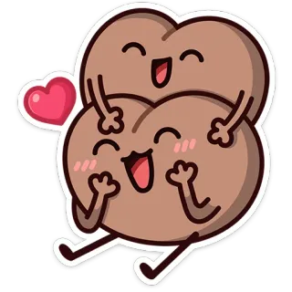 🥰 cartoon, hearts, love, kawaii, cute, friendship, cartoon hearts telegram sticker