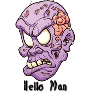🌞 Hello Mom monstre, effrayant, zombie, bonjour maman, halloween whatsapp sticker