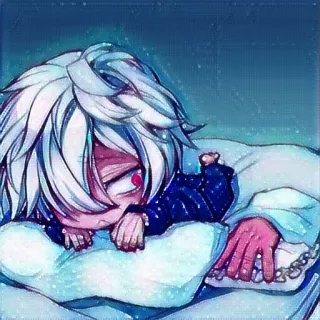 😉 anime, sad, depressed, crying, illustration, character, digital art telegram sticker