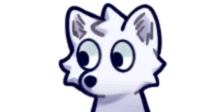 👀 chó, động vật, trắng, hoạt hình, hình minh họa telegram sticker