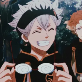 😉 Asta Black Clover Anime, Mangá, Black Clover, Asta, Sorrindo, Personagem, Personagem de anime telegram sticker