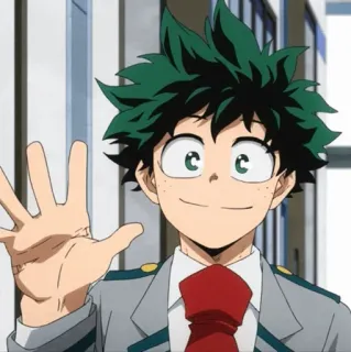 🥦 Izuku Midoriya My Hero Academia 애니메이션, 만화, 나의 히어로 아카데미아, 미도리야 이즈쿠, 데쿠, 만화영화, 팬아트 telegram sticker