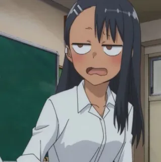 😒 Nagatoro Don't Toy with Me, Miss Nagatoro anime, girl, nagatoro, dont toy with me miss nagatoro, character, expression telegram sticker