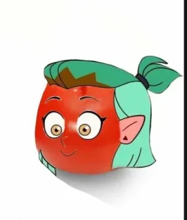 🌟 Amity Blight The Owl House Амити Блайт, Дом совы, помидор, мультфильм, анимированный telegram sticker