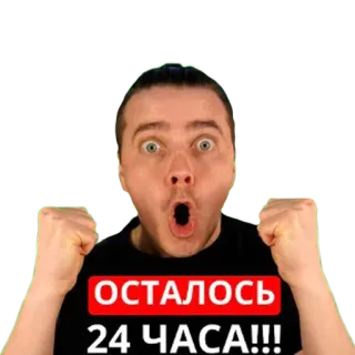 ✋ ОСТАЛОСЬ 24 ЧАСА!!! telegram sticker