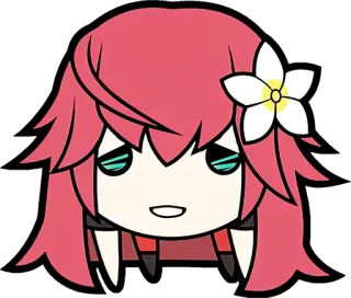 😓 Anime, Słodkie, Kwiat, Dziewczyna, Kreskówka telegram sticker