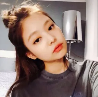 😻 Jennie Kim person, woman, portrait, selfie, brunette, asian, kpop telegram sticker