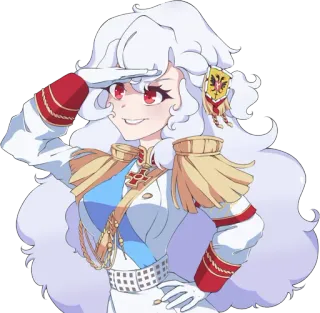 👀 アニメ, ミリタリー, 制服, キャラクター, 女の子, 敬礼 telegram sticker