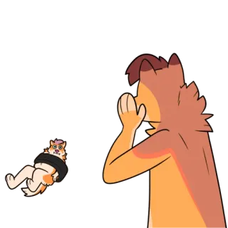 😮 cat, shocked, cartoon, sushi, funny, meme telegram sticker