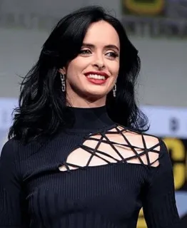 🥀 Krysten Ritter actrice, célébrité, femme, cheveux noirs, portrait, rouge à lèvres, sourire, mode, Krysten Ritter telegram sticker