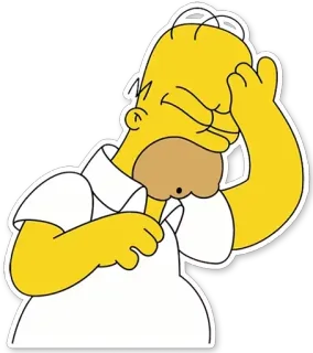 😐 Homer Simpson The Simpsons Homer Simpson, Cartoon, Aufkleber, Figur telegram sticker