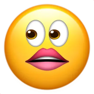 🙂 Эмодзи, Лицо, Удивлен, Выражение, Рот, Глаза whatsapp sticker
