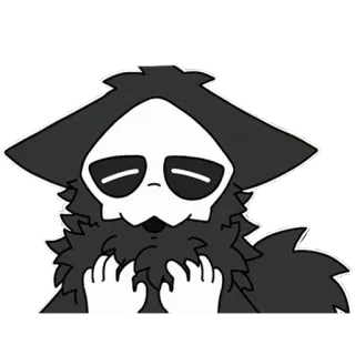🖤 Furry, Látex, Máscara, Criatura, Escuro telegram sticker