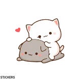 😽 แมว, หมา, น่ารัก, สัตว์, คาวาอิ, สติกเกอร์ telegram sticker