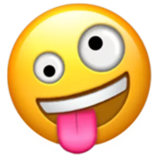 🤪 emoji, crazy, silly, goofy, face, tongue telegram sticker