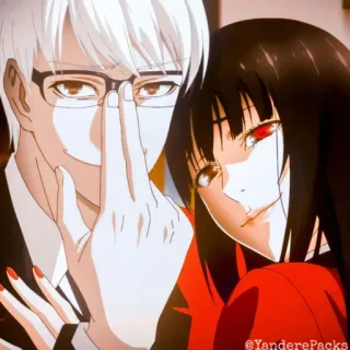 🥢 anime, middle finger, glasses, offensive gesture whatsapp sticker