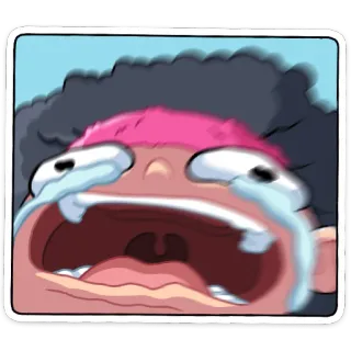 😭 crying, sad, emotion, cartoon, tears, distress telegram sticker