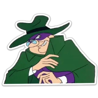 😏 Kreskówka, Złoczyńca, Tajemnica, Złowieszczy, Postać, Animacja telegram sticker