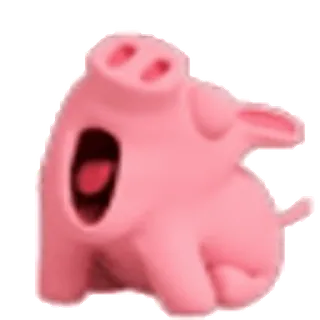 🥱 돼지, 동물, 귀여운, 분홍 whatsapp sticker