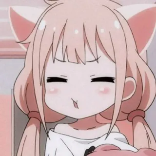 💛 Anime, Tai mèo, Dễ thương, Kawaii, Chibi telegram sticker