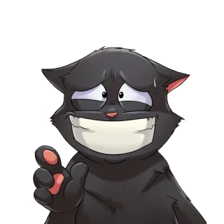 😅 Katze, Cartoon, Sticker, Tier, Säugetier, Katzenartig telegram sticker