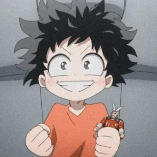 🙂 Izuku Midoriya My Hero Academia Anime, My Hero Academia, Izuku Midoriya, Deku, Personaje, Dibujo animado telegram sticker
