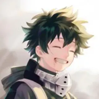 😐 Izuku Midoriya My Hero Academia anime, manga, My Hero Academia, Izuku Midoriya, Deku, hero, character, smile telegram sticker