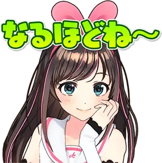 😉 Kizuna AI なるほどね〜 Kizuna AI, Anime, VTuber, Jepang, Stiker, Imut telegram sticker