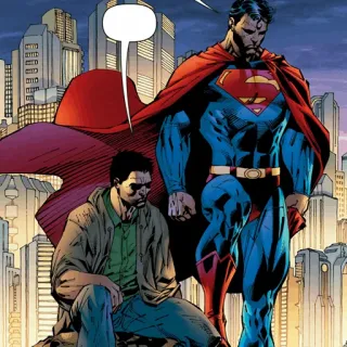 💎 Superman Superheld, Comic, Mann, Umhang, Stadt telegram sticker