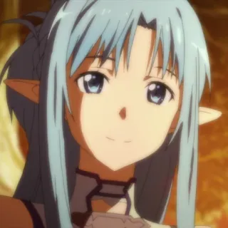 💙 Asuna Sword Art Online 애니메이션, 소녀, 엘프, 아스나, 소드 아트 온라인 telegram sticker