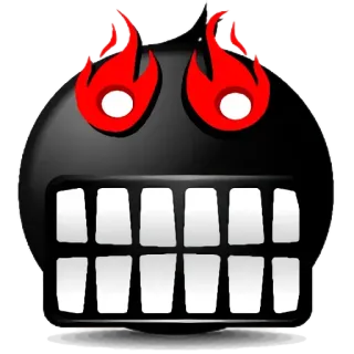 🌚 怒り, 絵文字, 火, 漫画 telegram sticker
