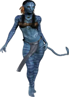 👱 Avatar Avatar, Neytiri, Fantasy, Xanh dương, Na'vi, Nhân vật telegram sticker