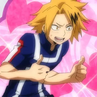 🎭 Denki Kaminari My Hero Academia Аниме, Персонаж, Большой палец вверх, Денки Каминари, Моя геройская академия whatsapp sticker