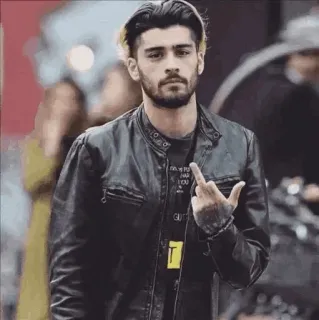 🖕 Zayn Malik Zayn Malik, singer, middle finger, celebrity, one direction telegram sticker