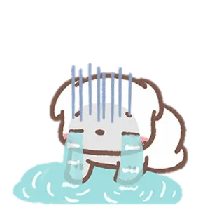 🧺 sad, crying, tears, emotional, kawaii, cartoon whatsapp sticker