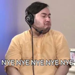 🤏 NYE NYE NYE NYE NYE NYE énervé, expression, personne, visage whatsapp sticker