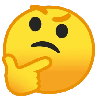 🤔 Emoji, Berpikir, Pertanyaan, Melamun, Tidak yakin telegram sticker