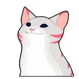 Popping cat @TgEmojis telegram emojis 😼