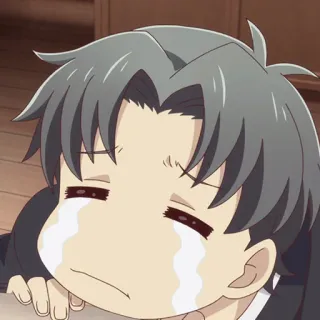 🐺 anime, crying, sad, emotional, manga, cartoon telegram sticker