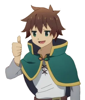 👍 Kazuma Konosuba อนิเมะ, ตัวละคร, ยกนิ้วโป้ง, Konosuba, Kazuma telegram sticker