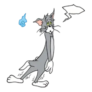 😢 Tom Cat Tom and Jerry cartoon, cat, shocked, Tom and Jerry telegram sticker