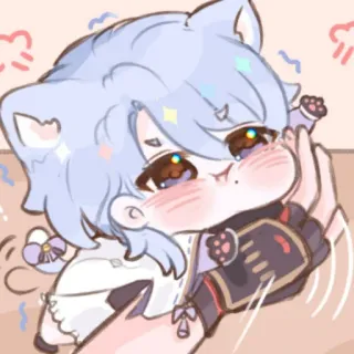 🍥 chibi, anime, cute, cartoon, cat, kawaii telegram sticker