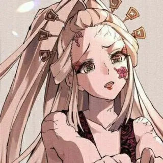 🌟 Anime, Personagem, Mulher, Flores telegram sticker