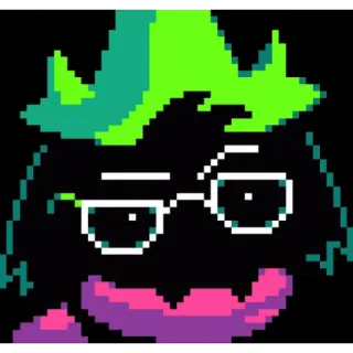 🧐 Ralsei Deltarune videojuego, deltarune, pixel art, personaje, mono telegram sticker