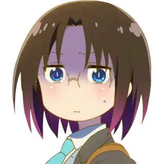 😨 Kobayashi Miss Kobayashi's Dragon Maid Anime, Kawaii, Carino, Dragon Maid, Stanco telegram sticker