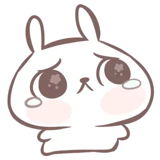 😰 coelho, coelho, triste, chorando, kawaii, fofo, animal telegram sticker