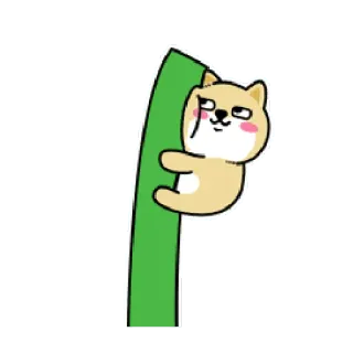 ✳️ dog, cartoon, climbing, animal, sticker telegram sticker